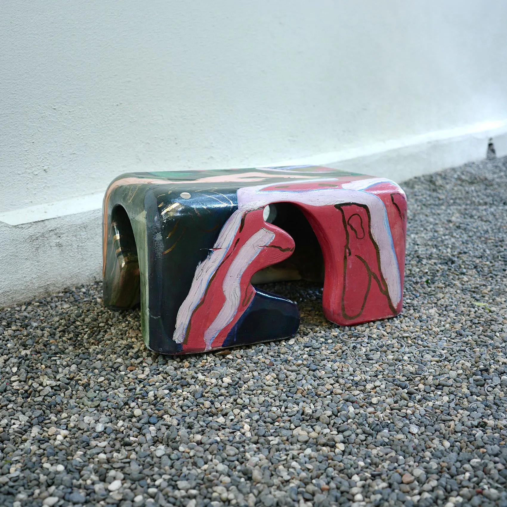 Metallic Wild Bench – Pink, Green & Orange