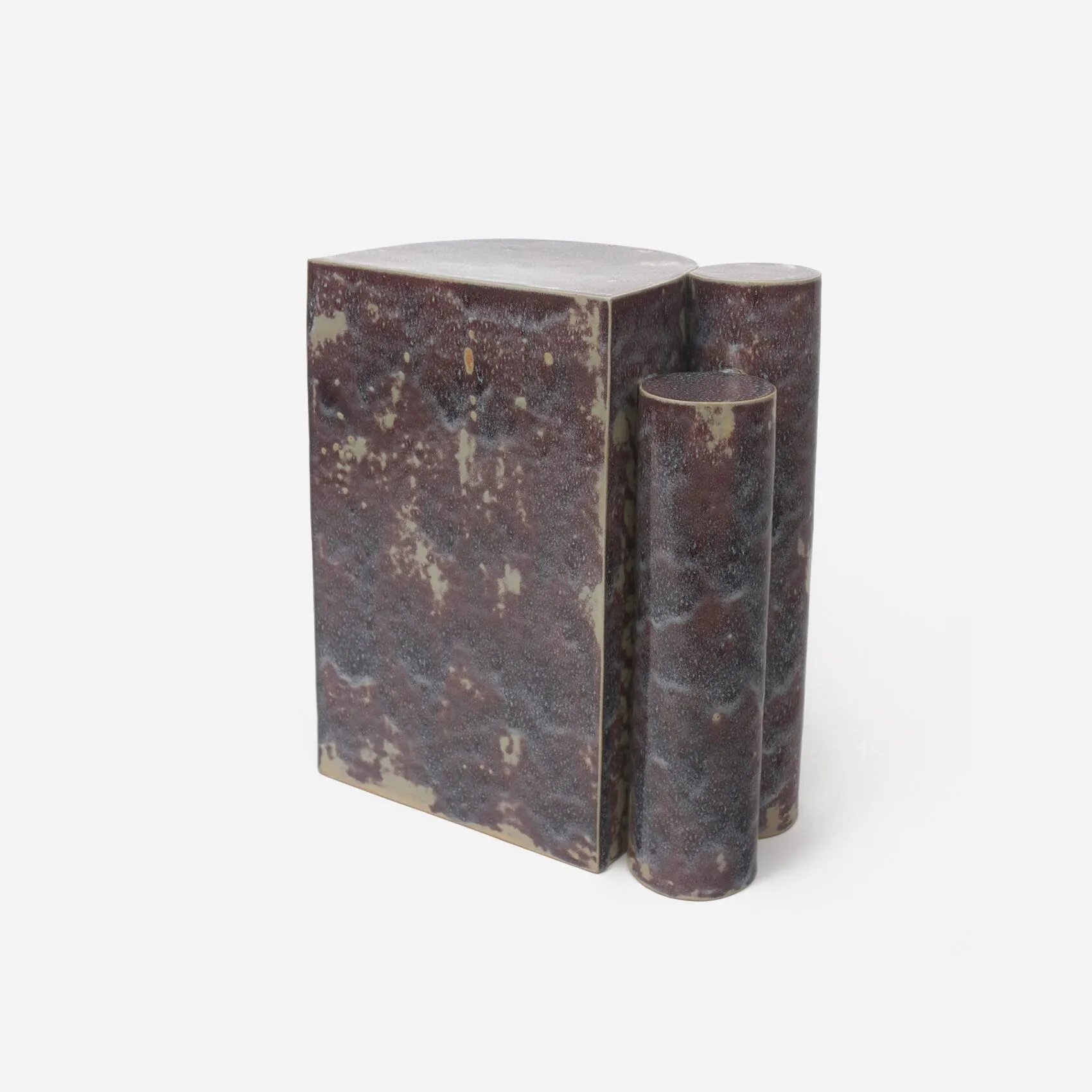 Two Column Side Table – Snowy Plum