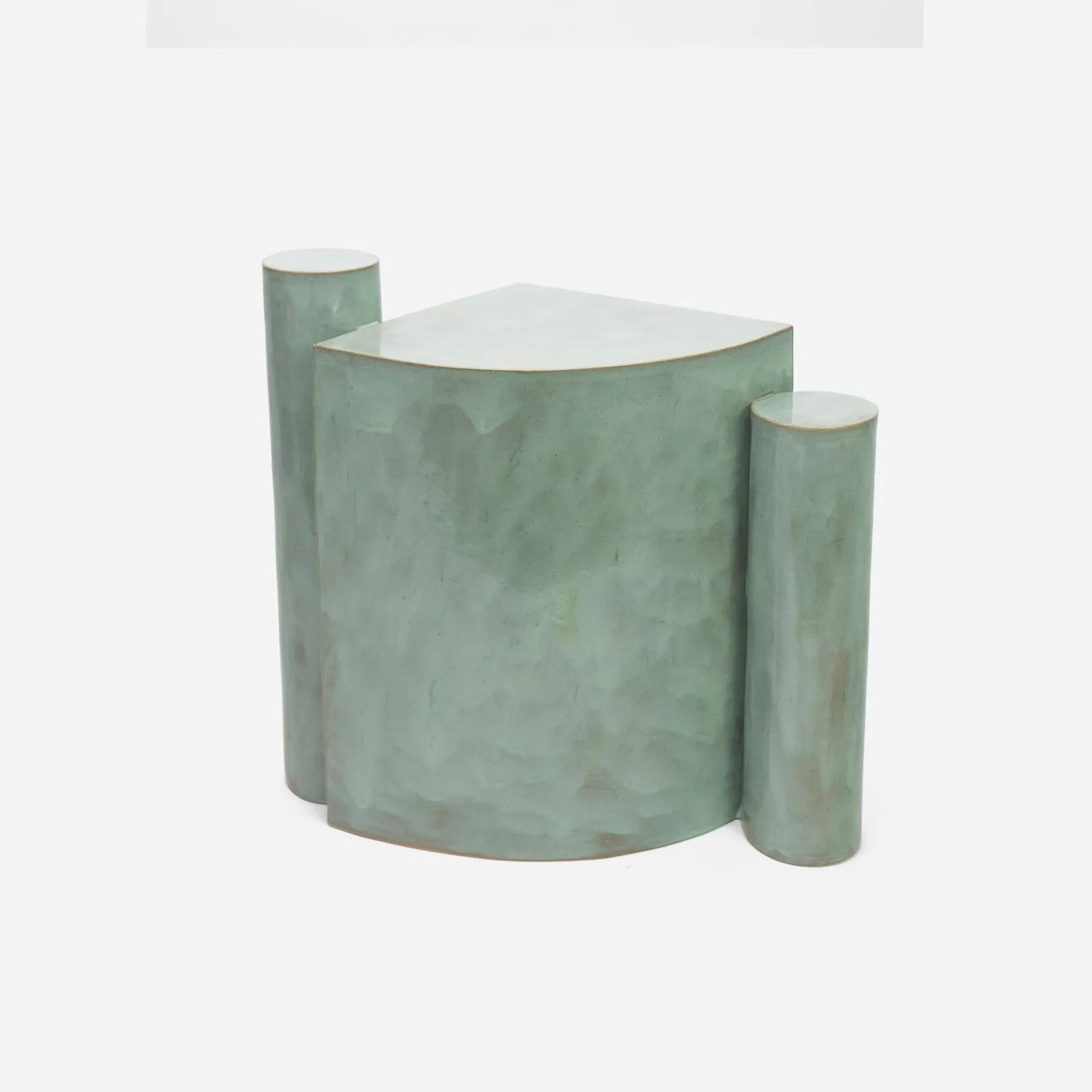 Corner Column Side Table – Fern